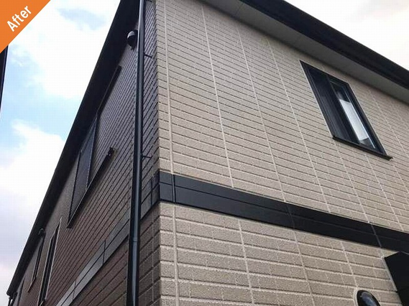 ダブルトーンダイヤモンドで外壁塗装後のDCウォール