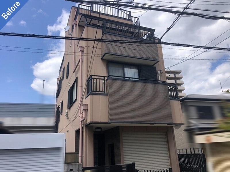 外壁塗装前の戸建て住宅