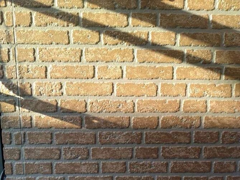 外壁凸部のマーブル塗装完了