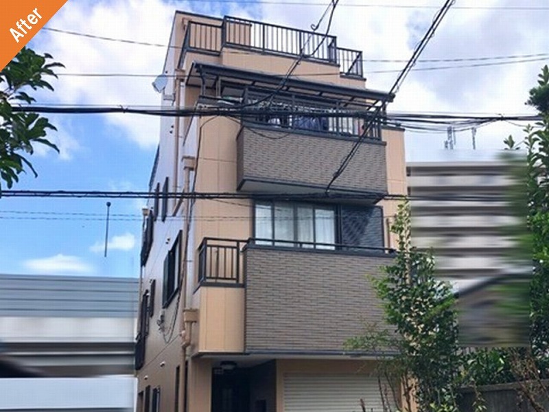 外壁塗装後の戸建て住宅