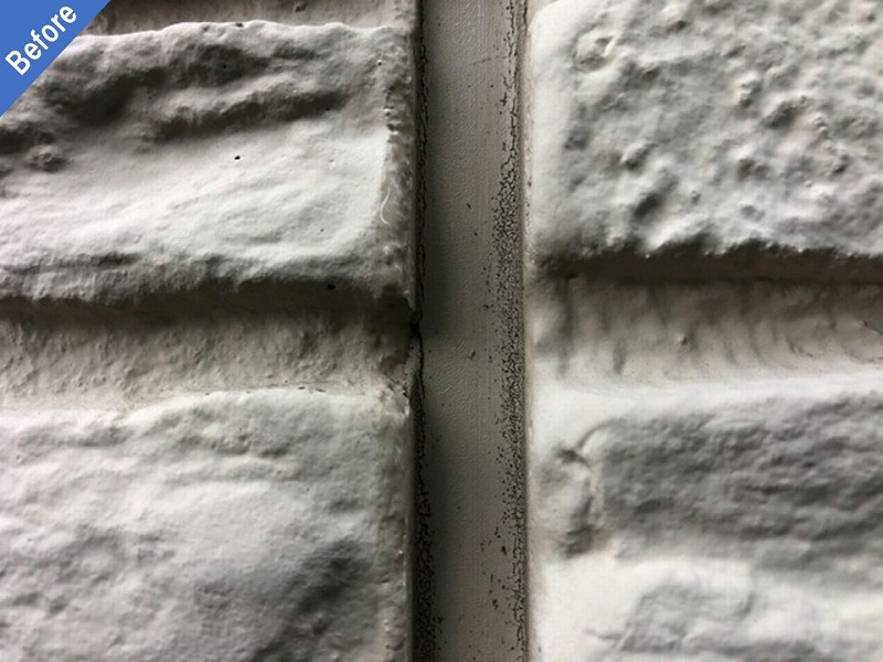 外壁塗装前の目地