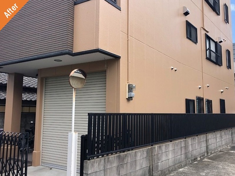 外壁塗装後の1階外壁