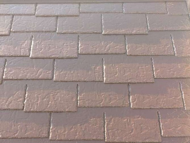 屋根の上塗り完了