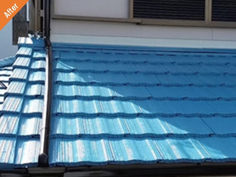 屋根塗装後の下屋根