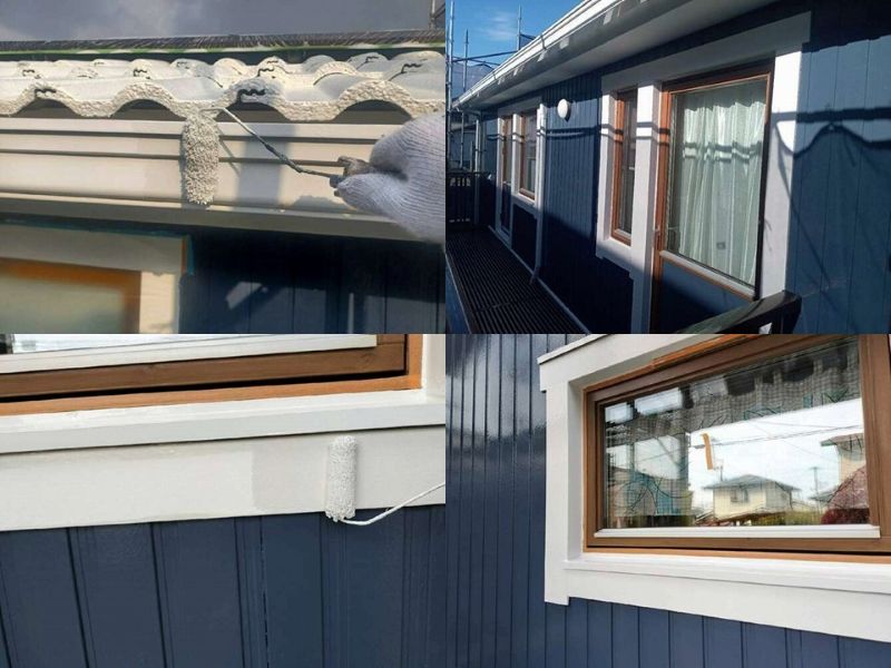 白で統一感のあるスウェーデンハウスの付帯部