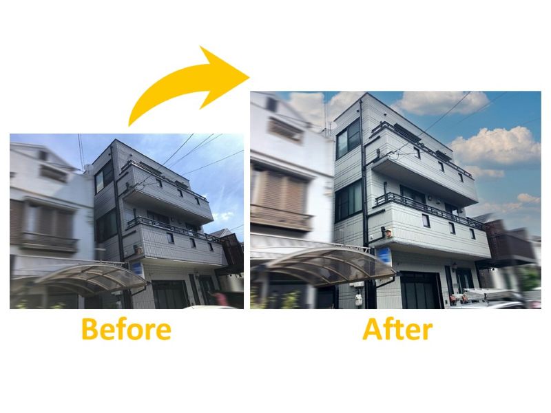 パナホームの雨漏り補修の施工事例（雨漏り補修費：約88万円）（ビフォーアフター）