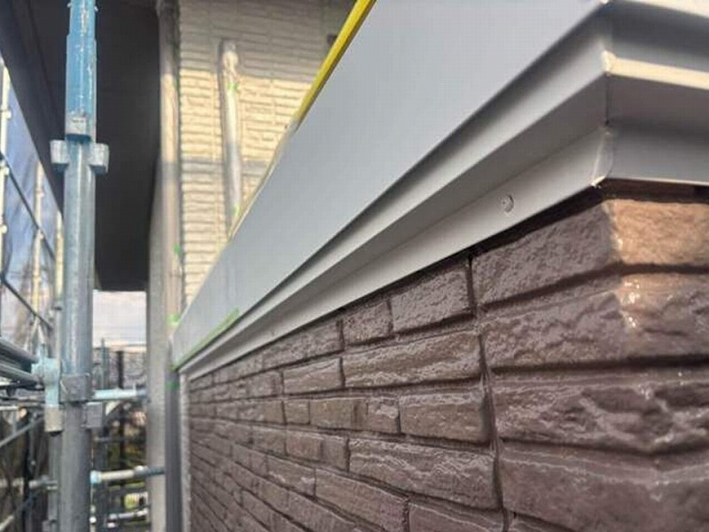 板金工事後の笠木