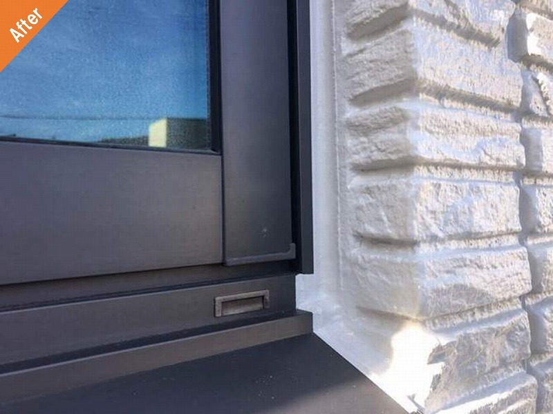 外壁塗装後のサッシ廻り