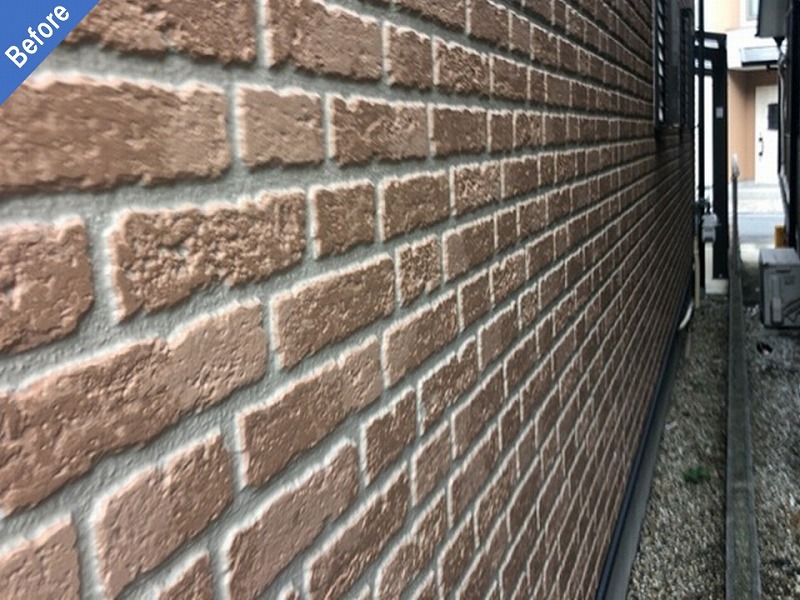 外壁塗装前の窯業系サイディング側面