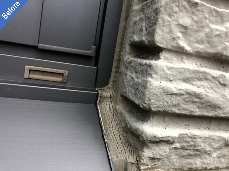 外壁塗装前のサッシ廻り