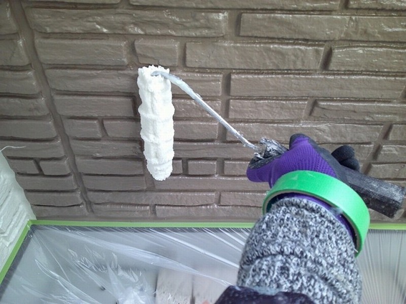 ダインコンクリートへトップコート塗布