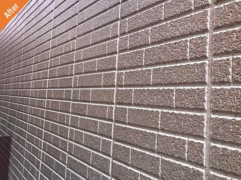 ダブルトーンダイヤモンドで塗装後のDCウォール