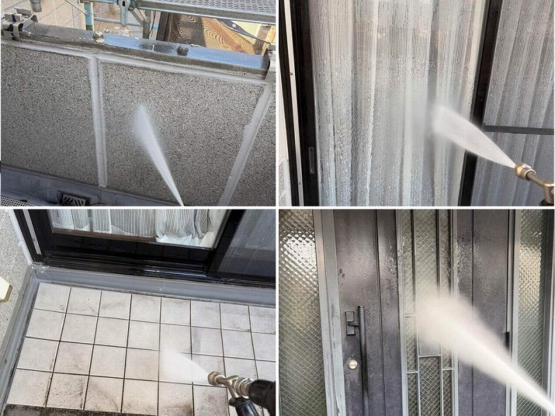 建物全体の高圧洗浄工事