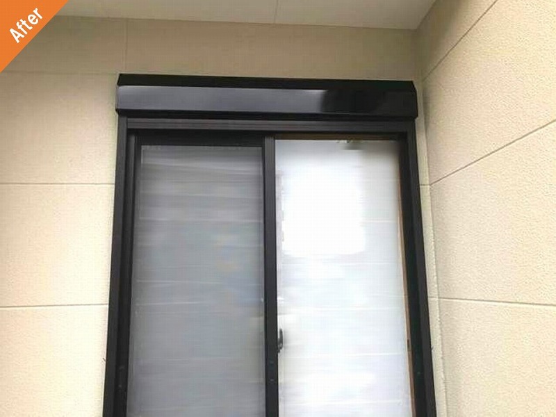 外壁塗装後のシャッターボックス