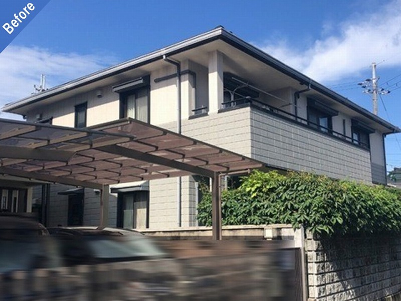 外壁塗装前の旭化成ヘーベルハウスの全景