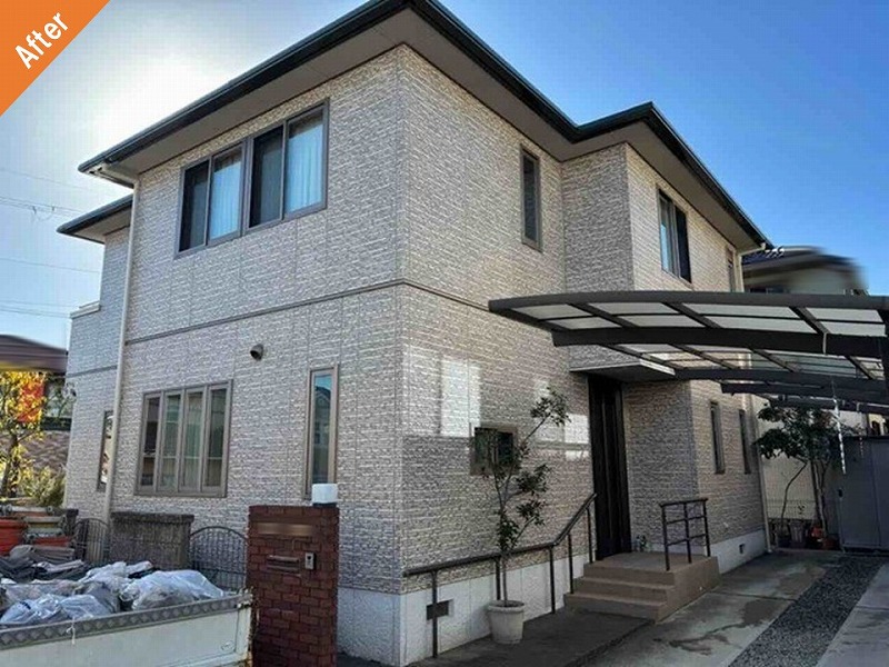 兵庫県神戸市北区のダブルトーンの外壁塗装後の積水ハウス