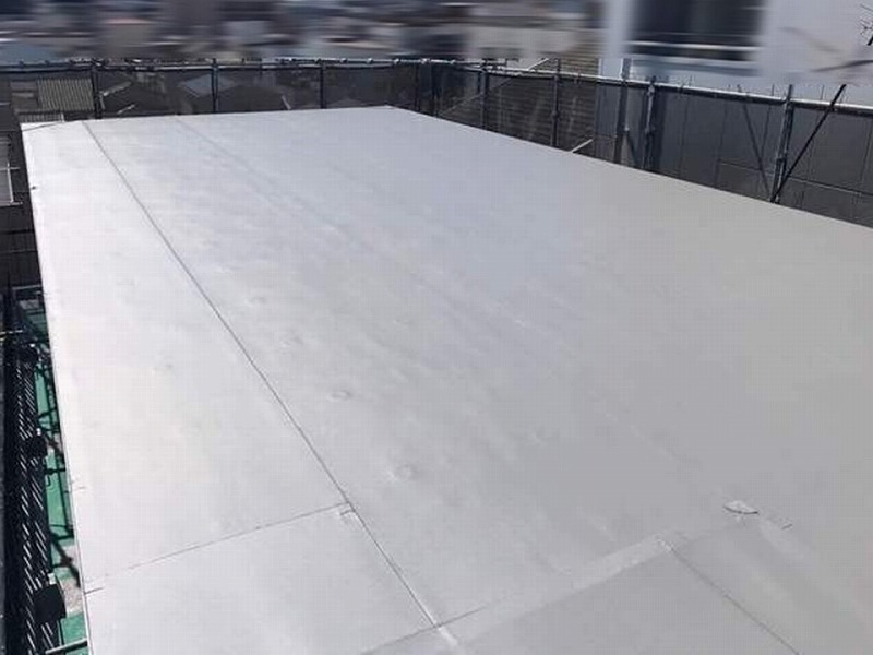 屋上の塩ビシート防水完了