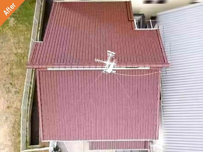 屋根塗装後のセメント瓦