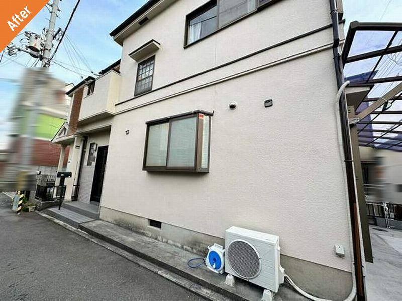 外壁塗装後のモルタル外壁