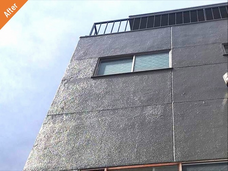 外壁補修・外壁塗装後のマンションのモルタル