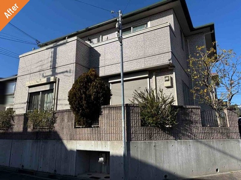 ダブルトーンの外壁塗装後の積水ハウス