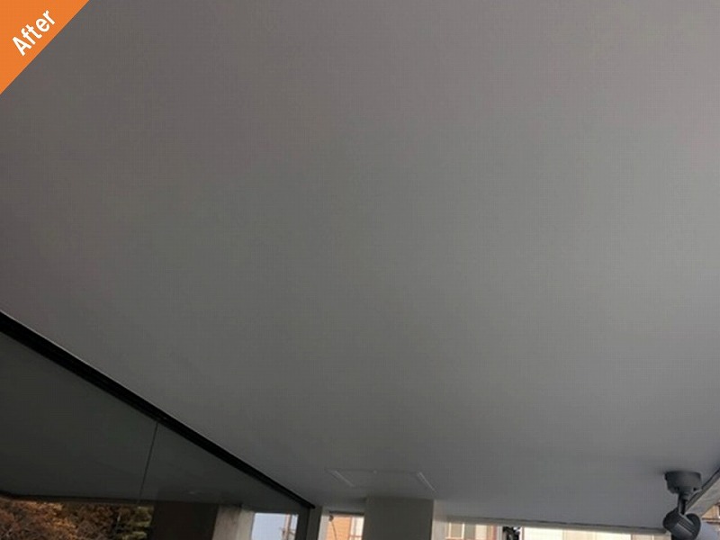 外壁塗装後のマンション軒天