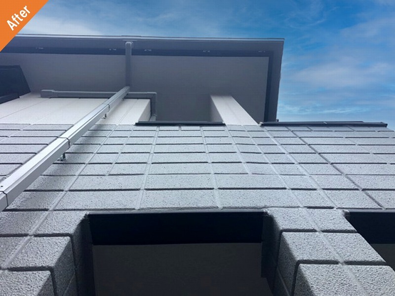 外壁塗装後の旭化成ヘーベルハウスのALC