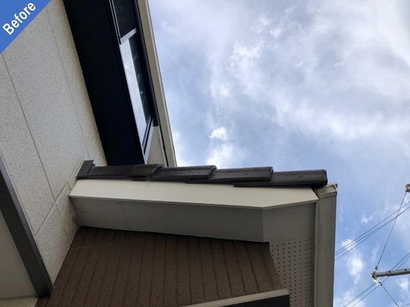 外壁塗装前のALCと下屋根