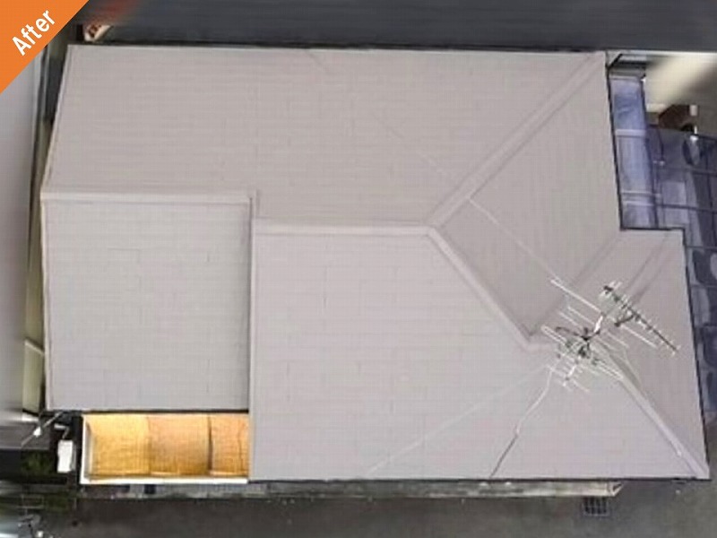 屋根塗装後のスレート瓦