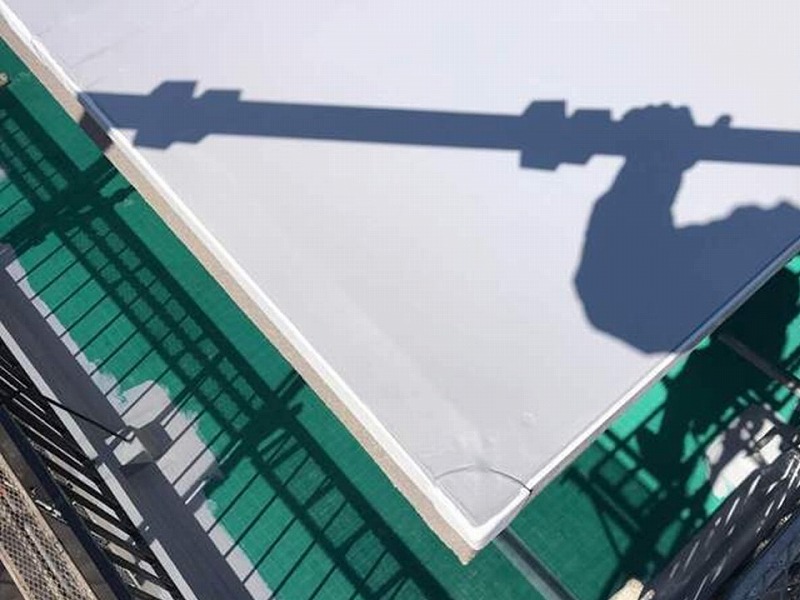 塩ビシート防水後の端部