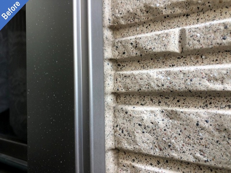 外壁塗装前のサッシ廻り