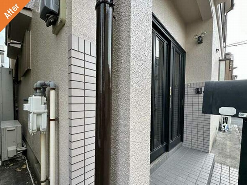 外壁塗装後の玄関廻り