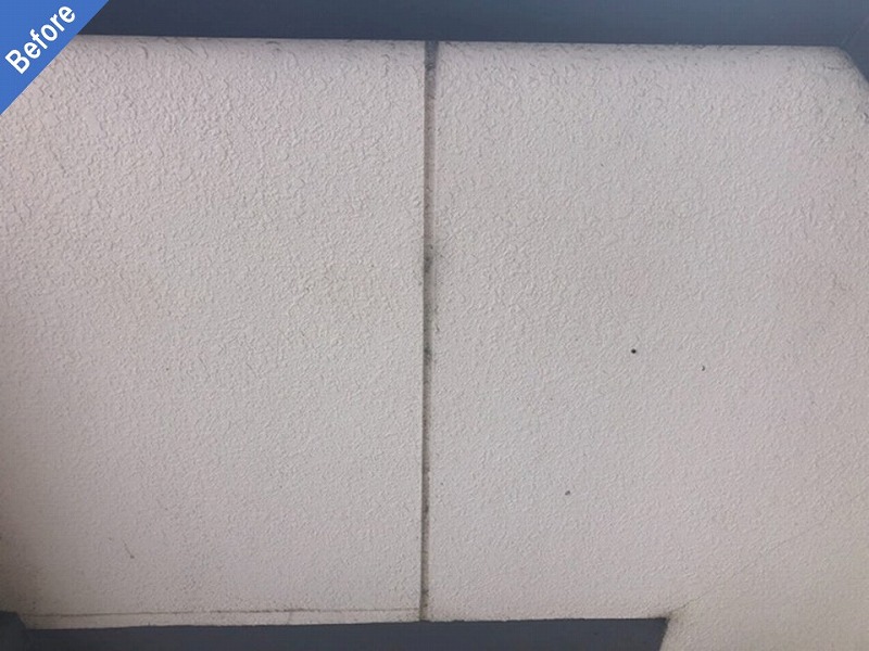 塗装工事前のマンション外壁の目地