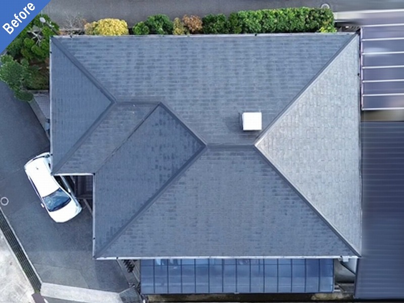 屋根カバー工法前の旭化成ヘーベルハウスの屋根