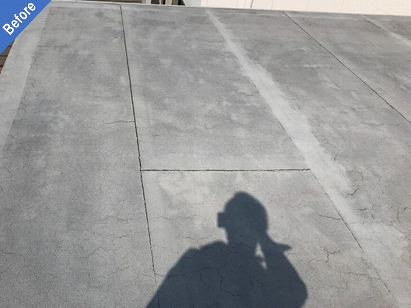 大阪市此花区の塩ビシート防水工事前のマンション屋上