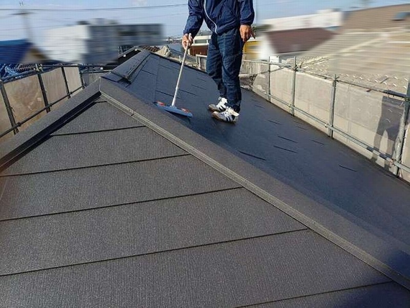 最終点検と屋根の清掃