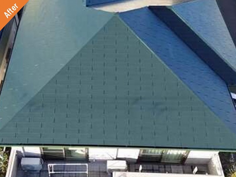 屋根塗装後のグリシェイドグラッサ