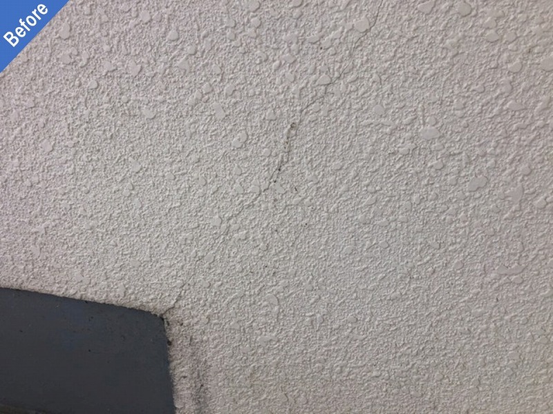 共用部外壁のひび割れ