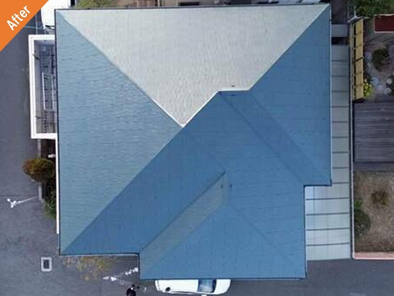 神戸市北区の屋根塗装後の積水ハウスのグリシェイドグラッサ