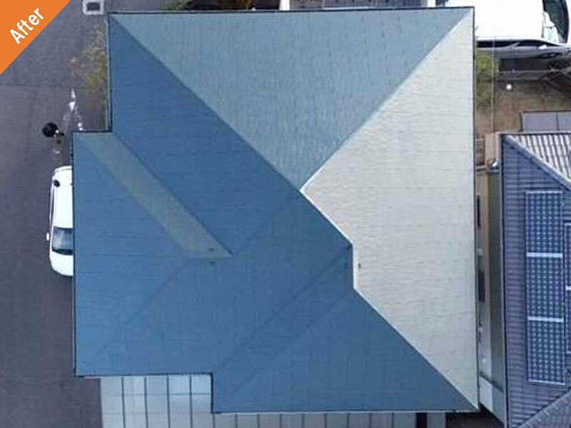 屋根塗装後の積水ハウスのグリシェイドグラッサ