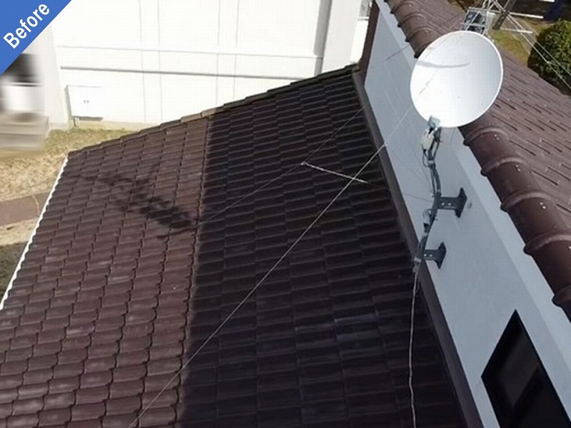 屋根塗装前のセメント瓦