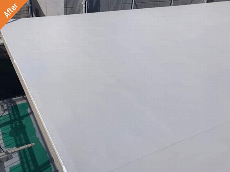 大阪市此花区の塩ビシート防水工事後のマンション屋上