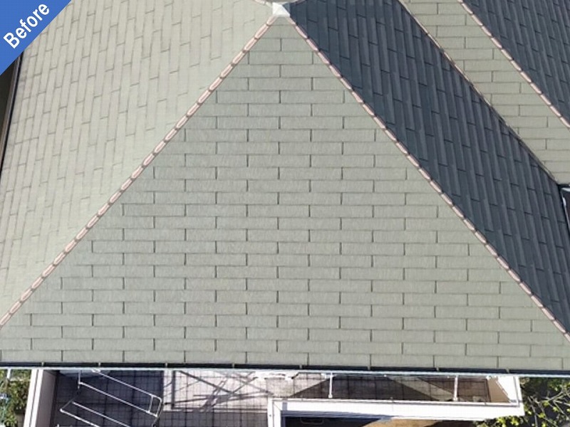 屋根塗装前のグリシェイドグラッサ