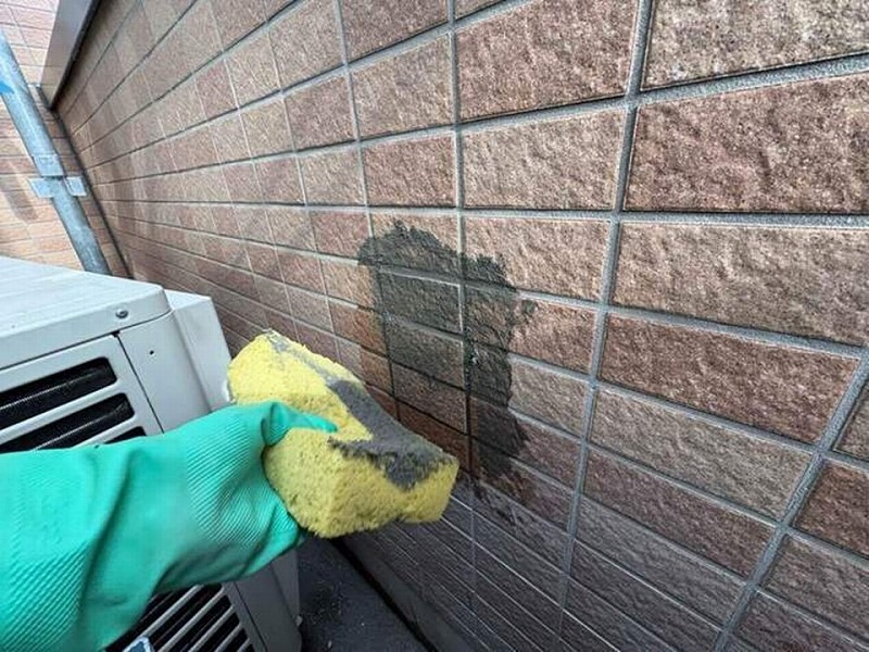 タイル固定後目地の補修