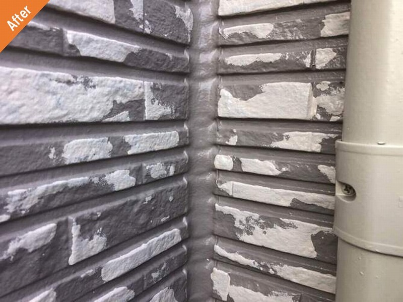 外壁塗装後の入隅