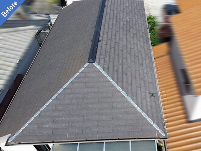 屋根カバー工法前の積水ハウス