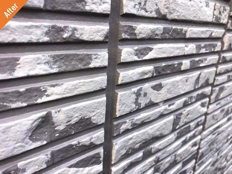 コーキング打ち替え後に外壁塗装をした目地