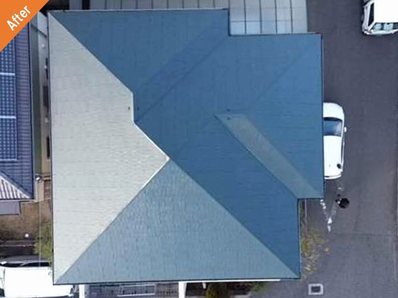 屋根塗装後の積水ハウスのスレート瓦