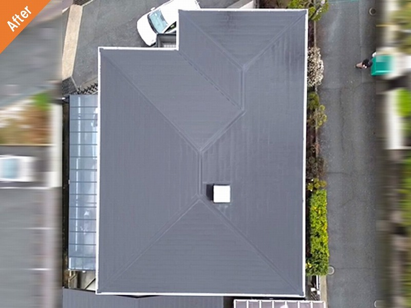 屋根工事後の旭化成ヘーベルハウスの屋根