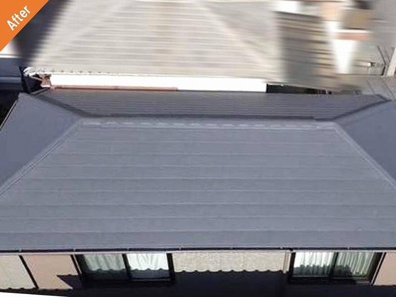 屋根カバー工法後のスーパーガルテクト